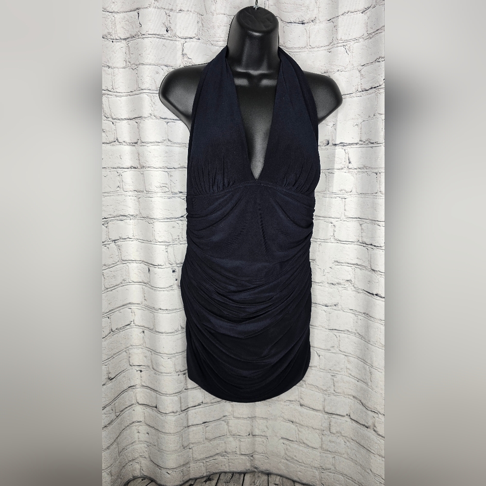 MagicSuit Black Halter Swim Dress Size 14‎